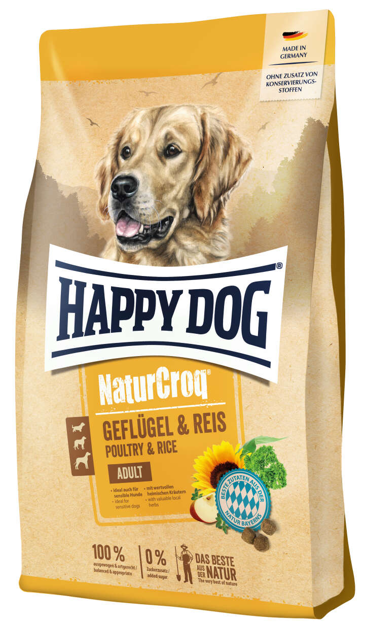 HAPPY DOG Hunde-Trockenfutter NaturCroq Geflügel & Reis